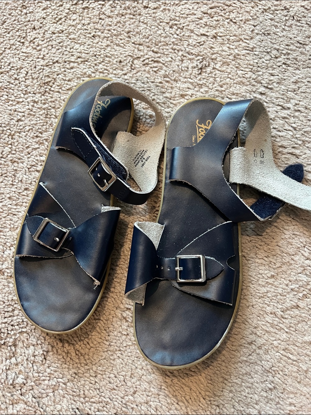 FootMates Navy Blue Kids Buckle Sandals